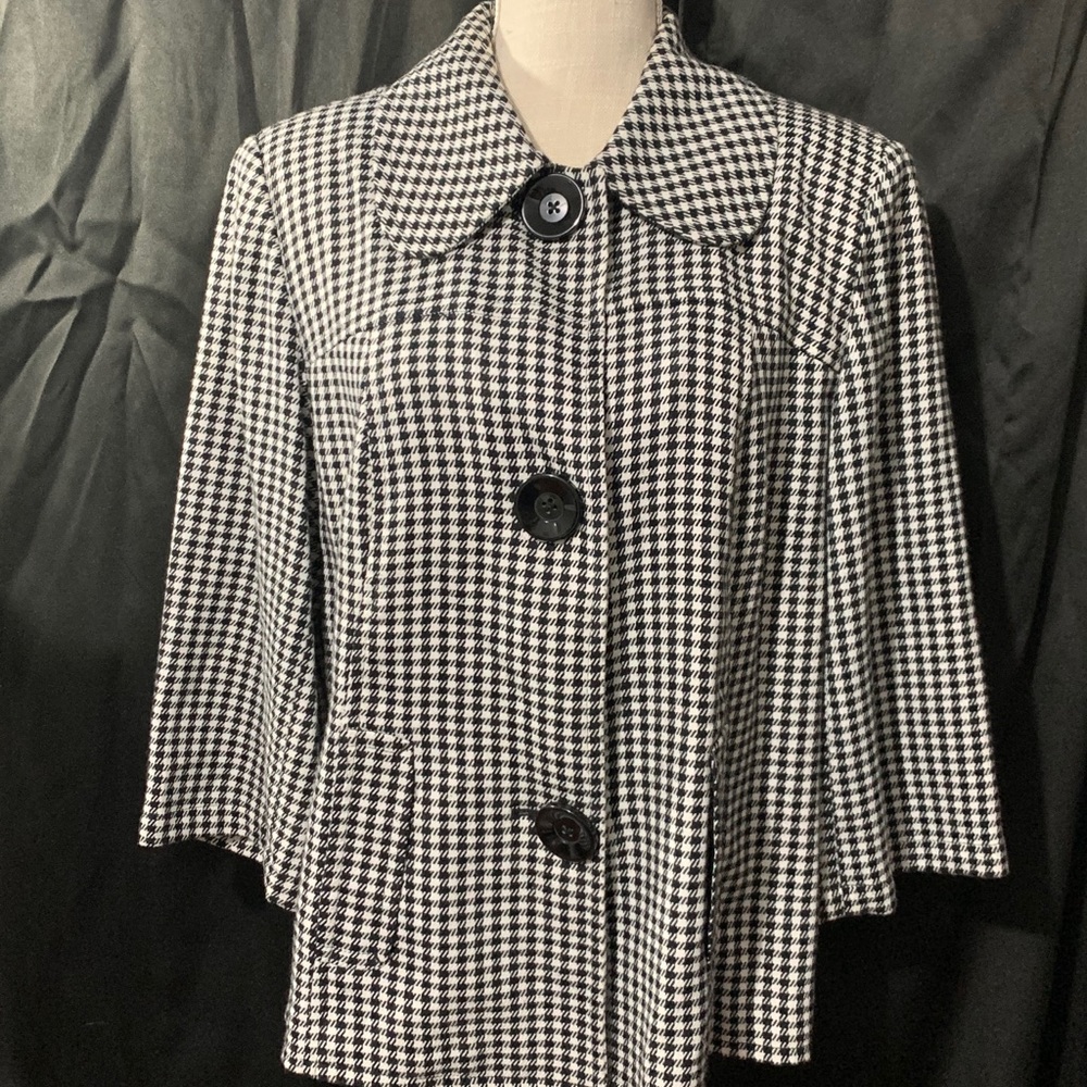 Lane Bryant 14/16 Houndstooth Cropped Blazer